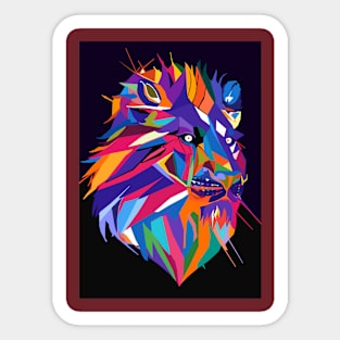 Lion animals art Sticker